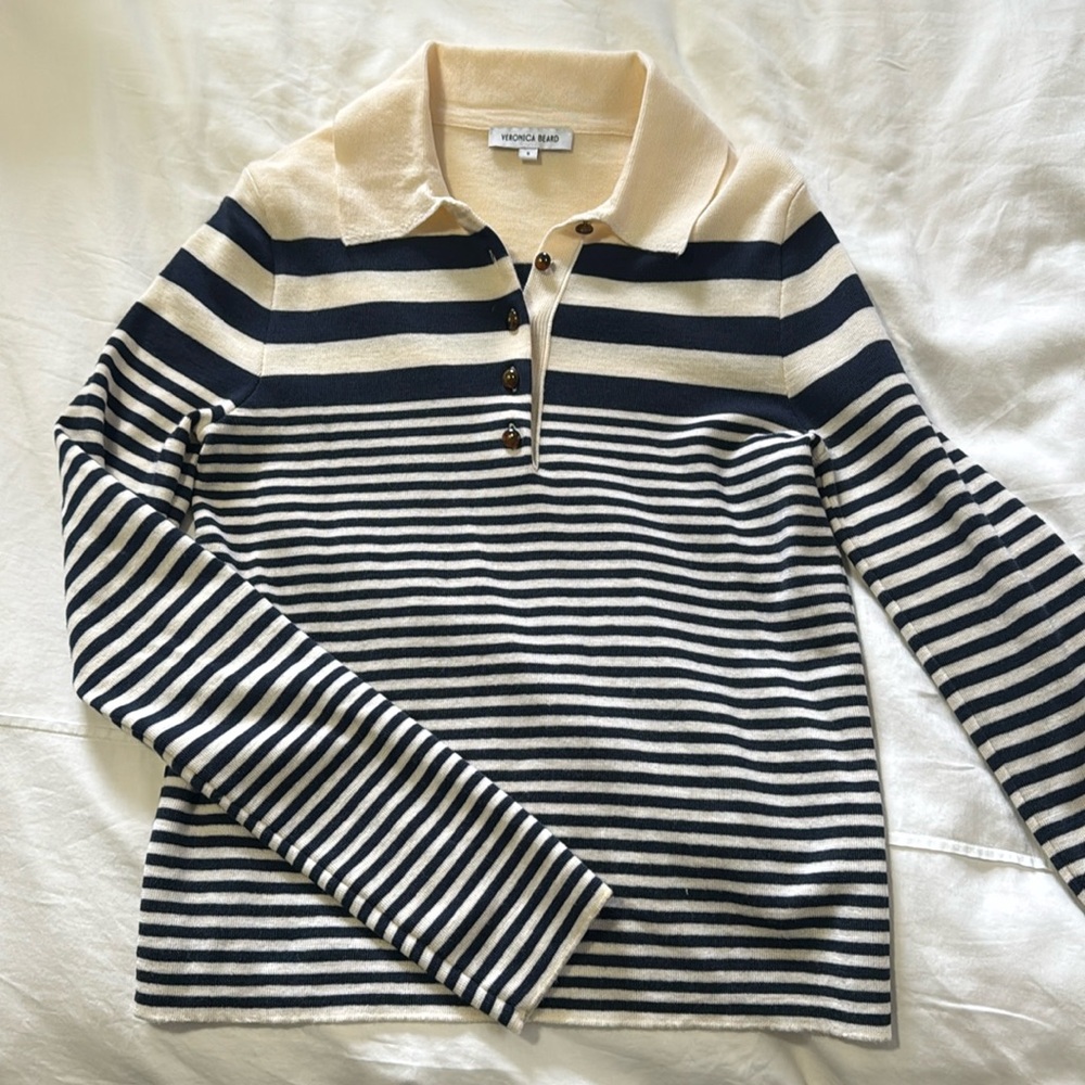 Veronica beard merino wool polo